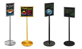 Upscale Restaurants and Hospitality Dry Erase Marker Board Floor Stands