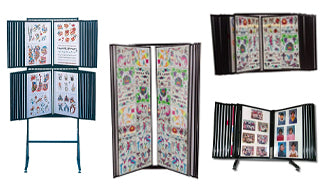 Flash Art Tattoo Displays Multi Panel Displayers | Swinging Panel Art Displays