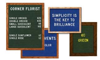 GREEN and BLUE Felt Letter Boards | Wood Frame