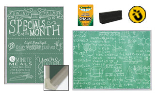 Magnetic Green Chalk Boards (40+ Sizes) Porcelain on Steel