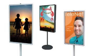 Metal Poster Holder Display Stands and Metal Sign Holder Stands