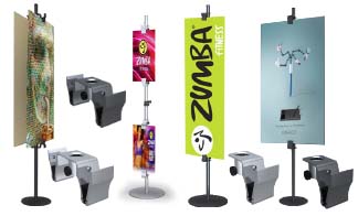 Poster Clamp Floor Displays