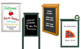 Single Door Dry Erase Board Message Centers