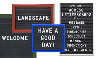 Decorative Open Face Letter Boards