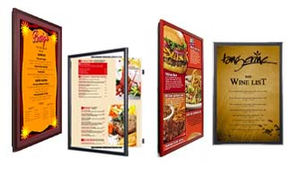 Swing-Open Restaurant Menu Frames