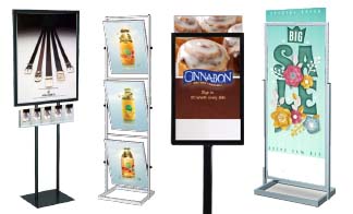 Top Load Poster Display Stands | Sign Stand | Freestanding Signage & Floorstands