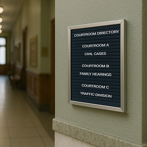 Open Face Vinyl Letter Board 11x14 Aluminum Frame