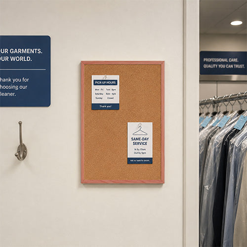 Value Line 11x17 Wood Framed Cork Bulletin Board | Open Face with Hardwood Trim