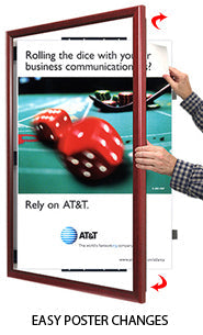 Swing Open, Quick Change Wood Profile Poster Display Poster Frame