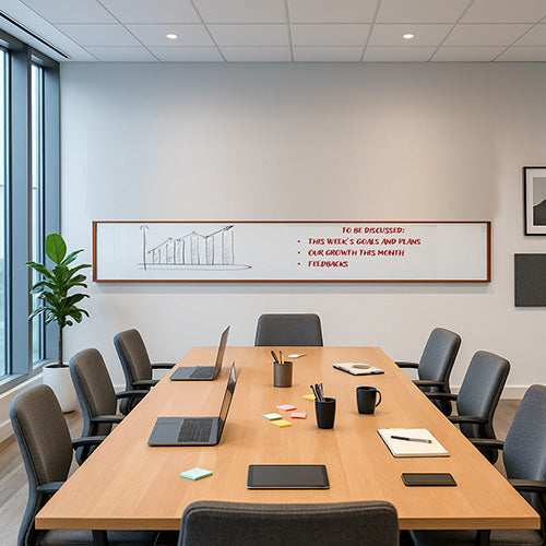 12x96 Wood Framed White Board Dry Erase Marker Boards