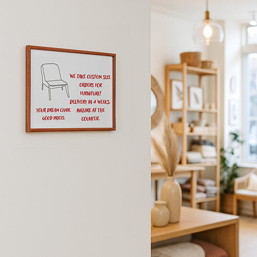 12x18 Wood Framed White Board Dry Erase Marker Boards