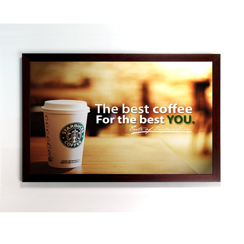 WOOD PICTURE FRAME 14x22 in LANDSCAPE ORIENTATION (SHOWN IN RICH WALNUT WOOD FINISH)