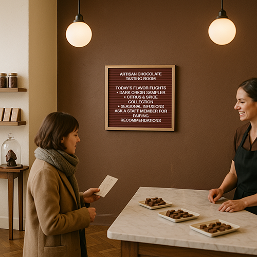 Open Face Vinyl Letter Board 18x18 Wood Frame