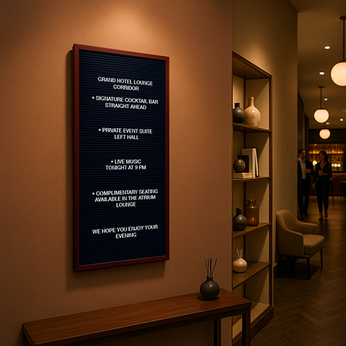 Open Face Vinyl Letter Board 18x36 Wood Frame