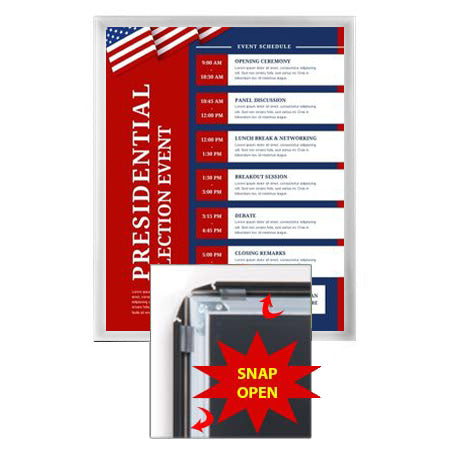 11 x 14 SwingSnaps Front Loading Poster Snap Frames (1 1/4" Mitered Corners)