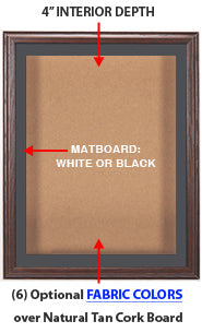 SwingFrame 20 x 24 Oak Wood Shadowbox with Cork Board (4" Deep)