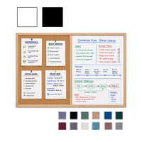 Value Line Combo Board 20x15 Wood Framed Cork Bulletin Marker Board (Open Face with Wood Trim)