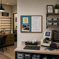 Value Line Combo Board 20x15 Wood Framed Cork Bulletin Marker Board (Open Face with Wood Trim)