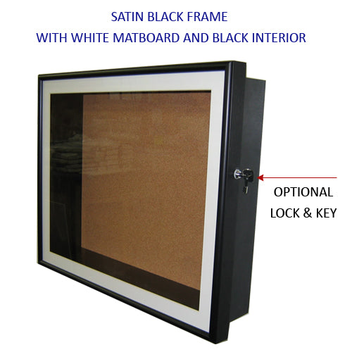 24 x 36 Metal Frame SwingFrame Designer Shadow Box with Cork Board 1 inch Deep