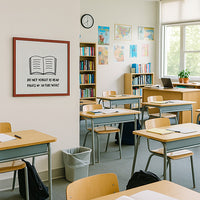 Economical 24 x 24 Wood Framed White Board, Melamine Dry Erase Markerboard in 3 Hardwood Finishes