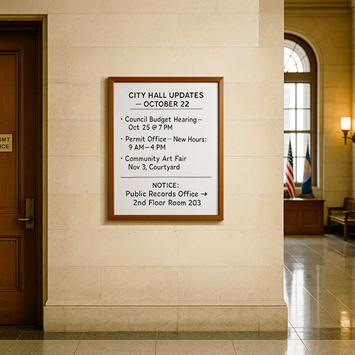 24x36 Wood Framed White Board Dry Erase Marker Boards