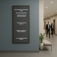 Open Face Vinyl Letter Board 24x60 Wood Frame