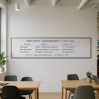 24x84 Wood Framed White Board Dry Erase Marker Boards