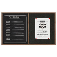 Combo Board 24x60 Decorative Wood Framed Cork Bulletin Marker Board (Open Face with Decorative Wood Trim)
