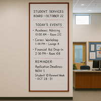 36x84 Wood Framed White Board Dry Erase Marker Boards