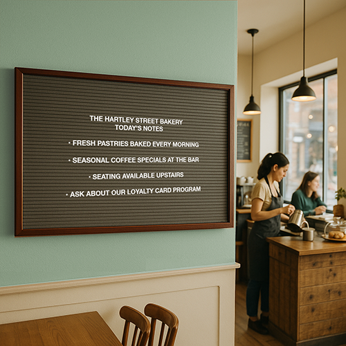 Open Face Vinyl Letter Board 48x36 Wood Frame