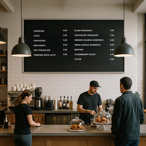 Open Face Vinyl Letter Board 84x48 Aluminum Frame