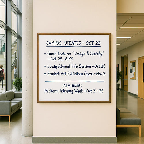 48x48 Wood Framed White Board Dry Erase Marker Boards