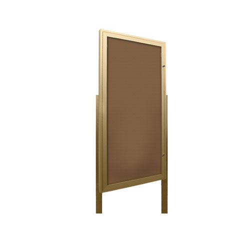 SwingCase 48x72 Extra Large Outdoor Enclosed Bulletin Board with Posts | XL Single Door Cabinet