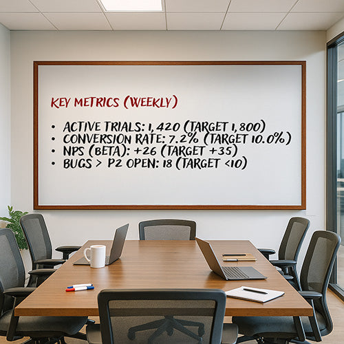 48x96 Wood Framed White Board Dry Erase Marker Boards