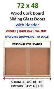 72x48 Indoor Information Board Message Centers w Tempered Glass Doors 