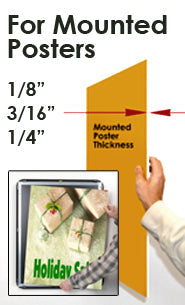 8.5x11 Poster Snap Open Frames (1 3/4" Security-Style) for MOUNTED GRAPHICS