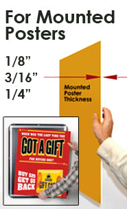 8.5 x 11 Poster Snap Open Frames (1 1/4" Security-Style) for MOUNTED GRAPHICS