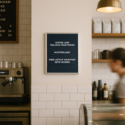 Open Face Vinyl Letter Board 8.5x11 with Silver Aluminum Trim Frame
