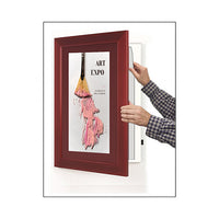 Wood 362 Poster Display SwingFrames 8.5x14 with Matboard