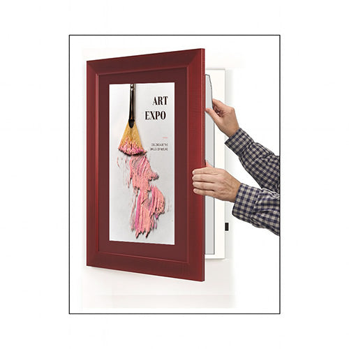 Wood 362 Poster Display SwingFrames 8.5x14 with Matboard