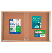 Sliding Glass Doors Indoor 50x40 Enclosed Bulletin Boards (Wood Framed)