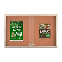 Sliding Glass Doors Indoor 60x48 Enclosed Bulletin Boards (Wood Framed)