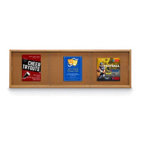 Sliding Glass Doors Indoor 84x48 Enclosed Bulletin Boards (Wood Framed)