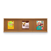 Sliding Glass Doors Indoor 96x24 Enclosed Bulletin Boards (Wood Framed)