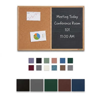 Value Line Combo Board 20x15 Wood Framed Cork Bulletin Letter Board (Open Face with Wood Trim)