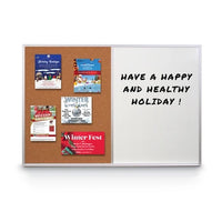 Value Line Magnetic Combo Board 48x72 Metal Framed Cork Bulletin Marker Board (Open Face with Silver Trim)