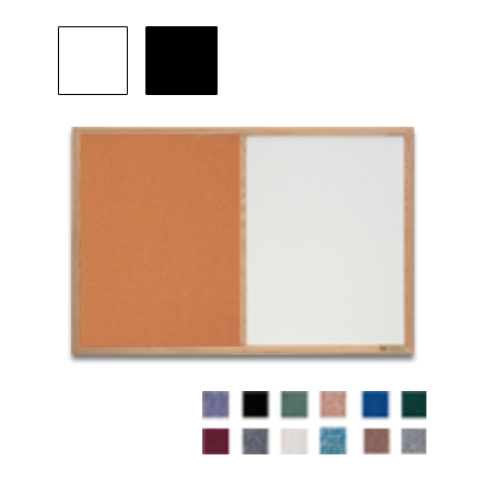 Combo Board 30x40 Decorative Wood Framed Cork Bulletin Marker Board (Open Face with Decorative Wood Trim)