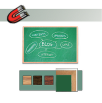 18x24 Magnetic Green Chalkboard Wood Framed, Porcelain-on-Steel Smooth Writing and Drawing Surface - No Ghosting