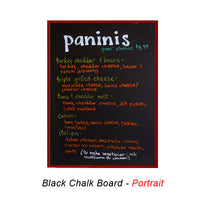 VALUE LINE 18x36 BLACK CHALK BOARD with WOOD FRAME BORDER (SHOWN IN PORTRAIT ORIENTATION)