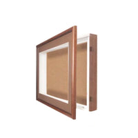 20x30 SwingFrame Designer Wood Framed Lighted Cork Board Display Case 3 Inch Deep